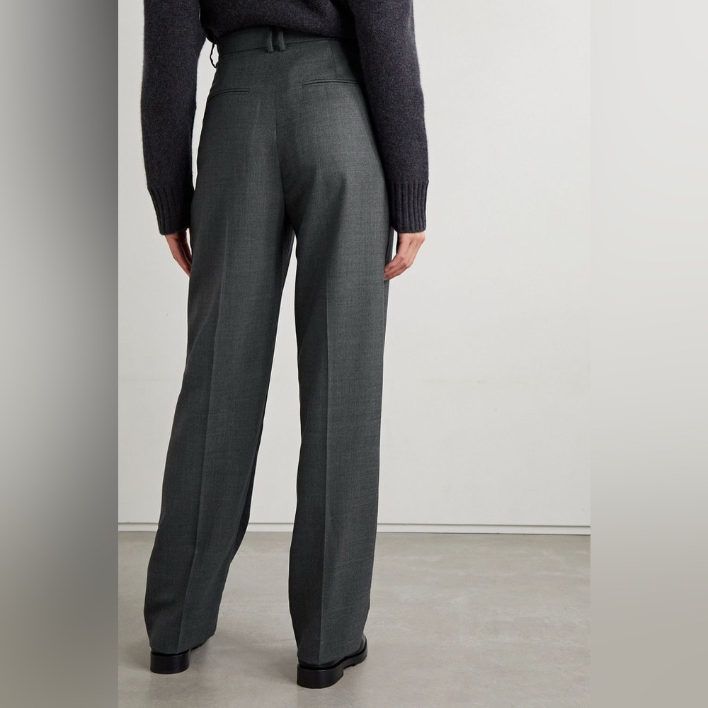 Nili Lotan Abella Pleated High Rise Trousers 100% Virgin Wool Made in USA - Picture 2 of 8